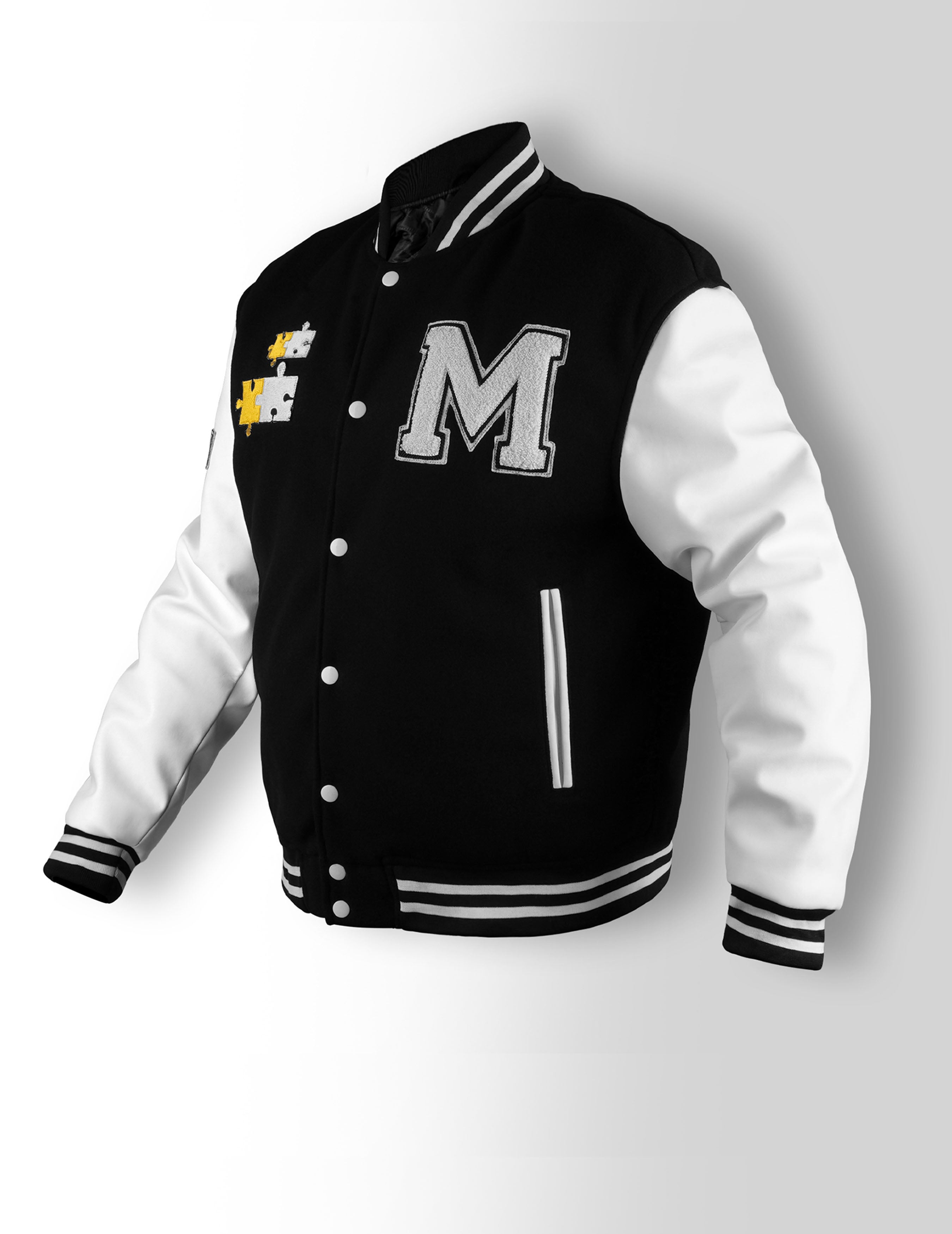 Men Drop Shoulder Varsity Jackets