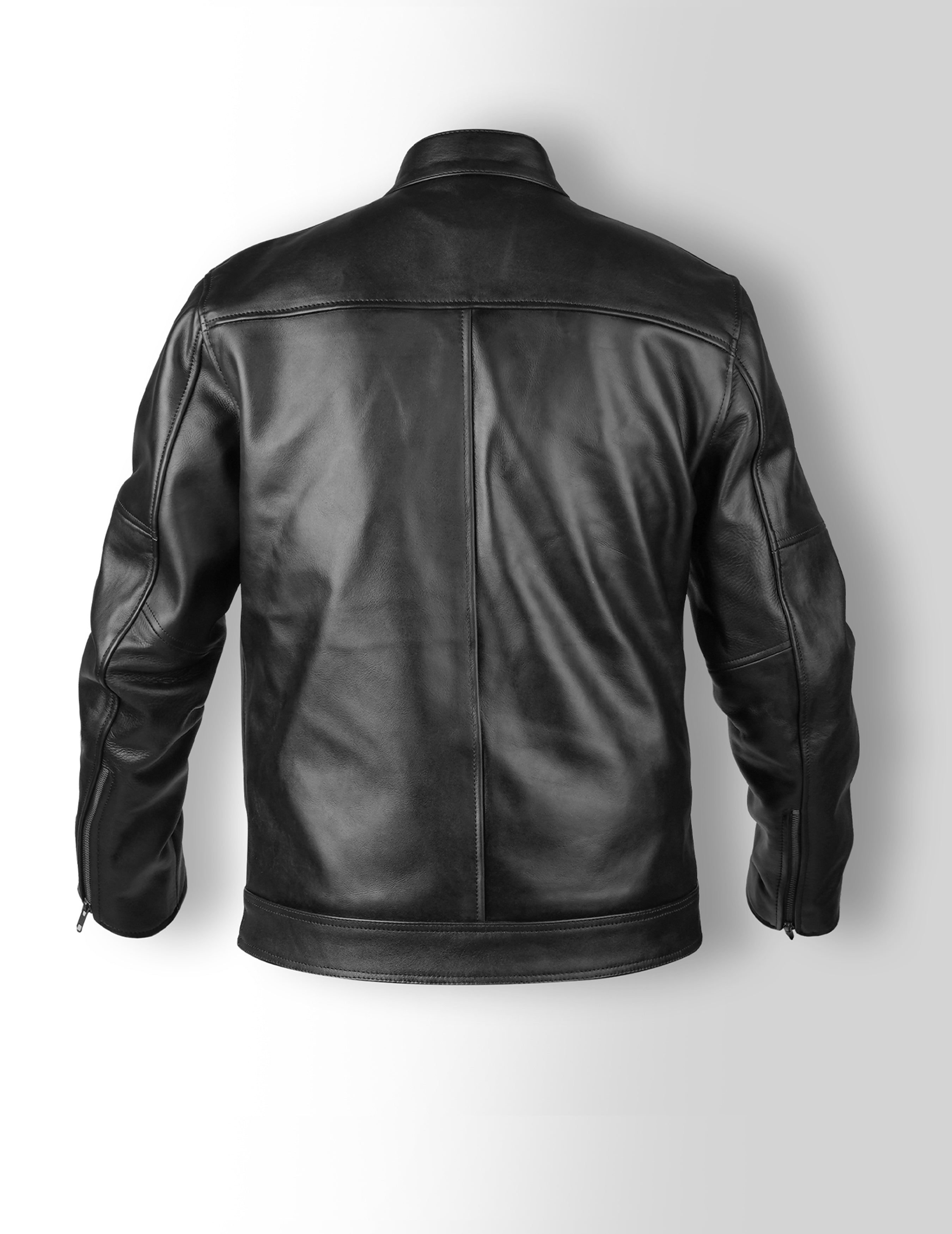 Cafe Racer Vintage Leather Jacket back