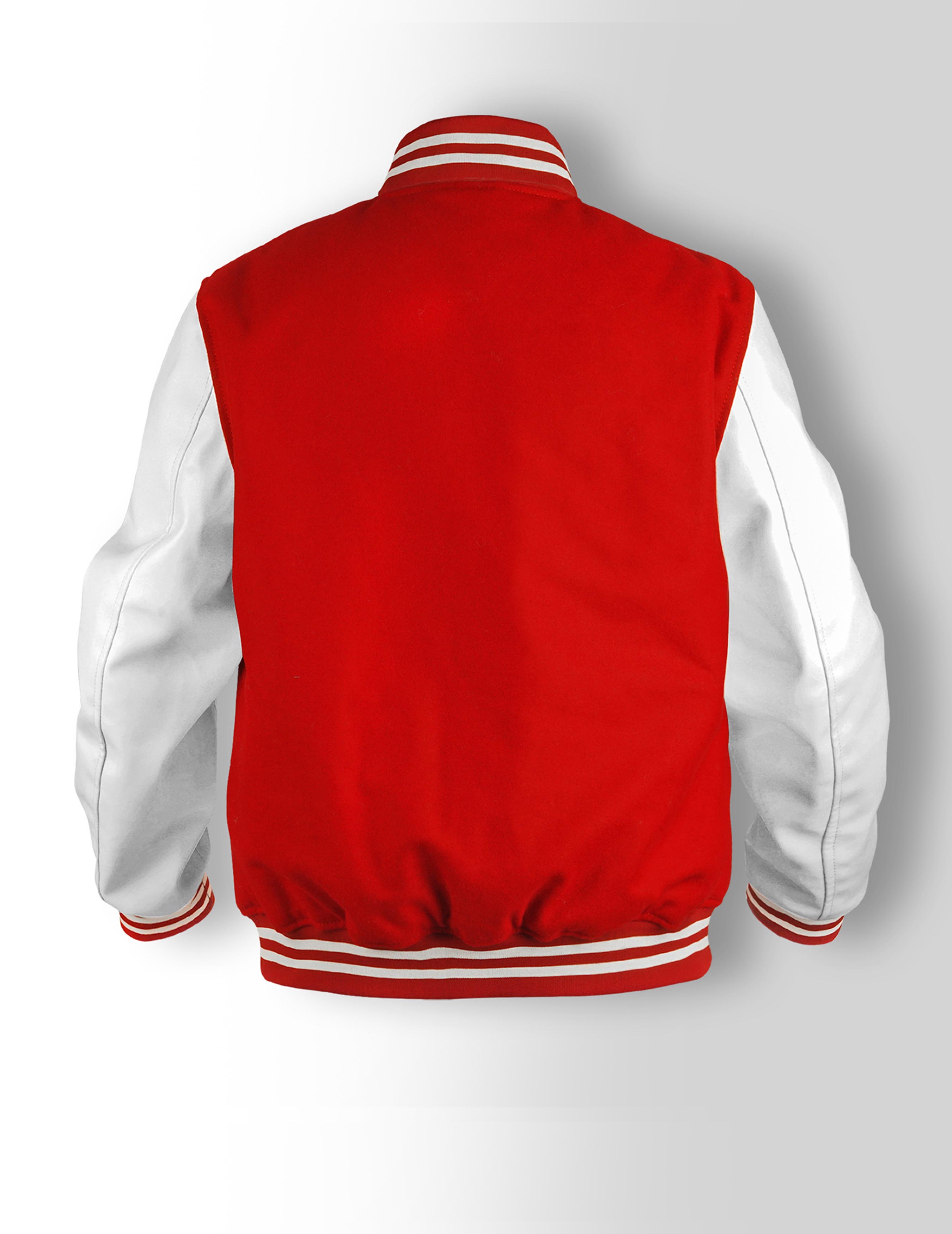 Men's Red Varsity Leather Jacket