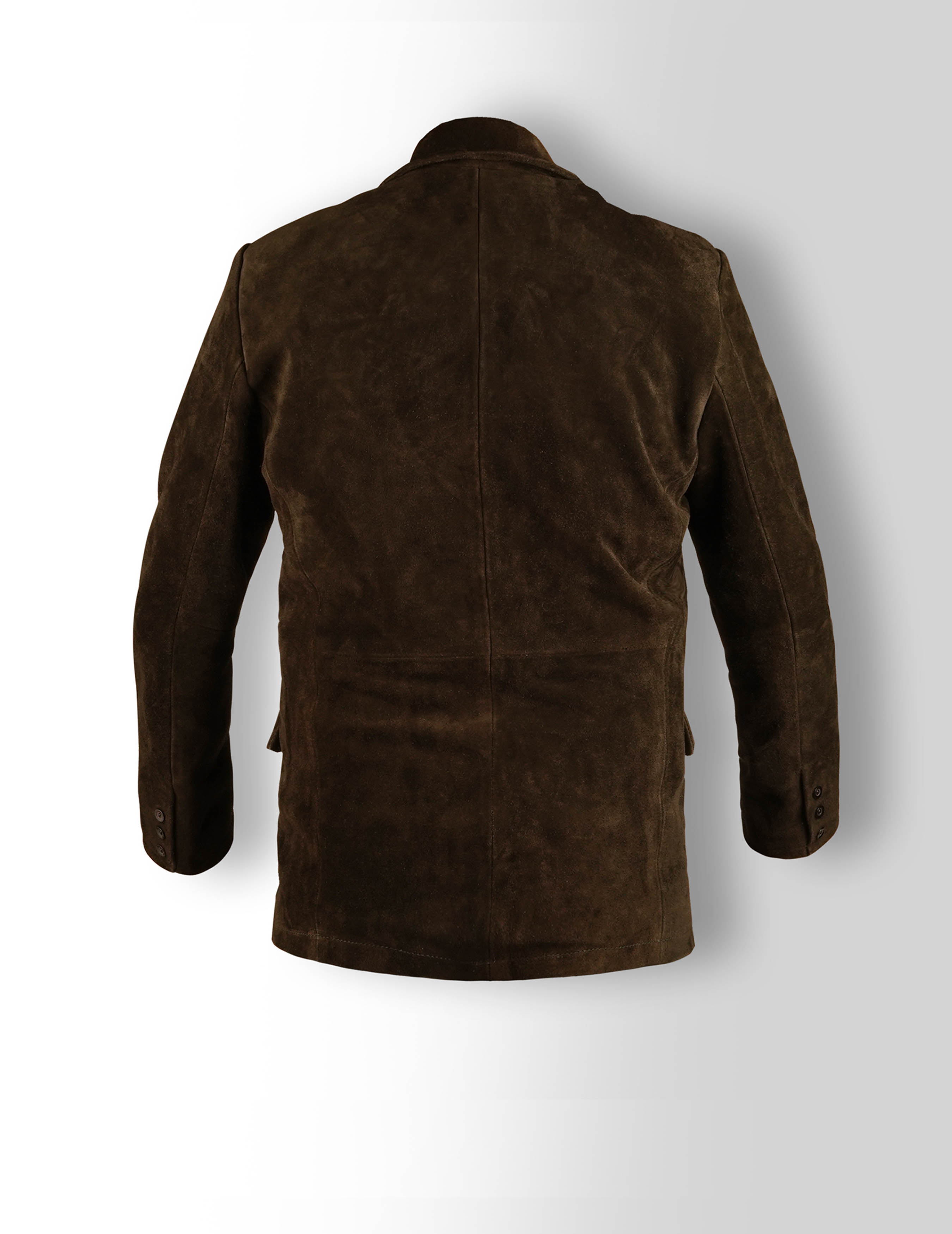 men's leather coat back