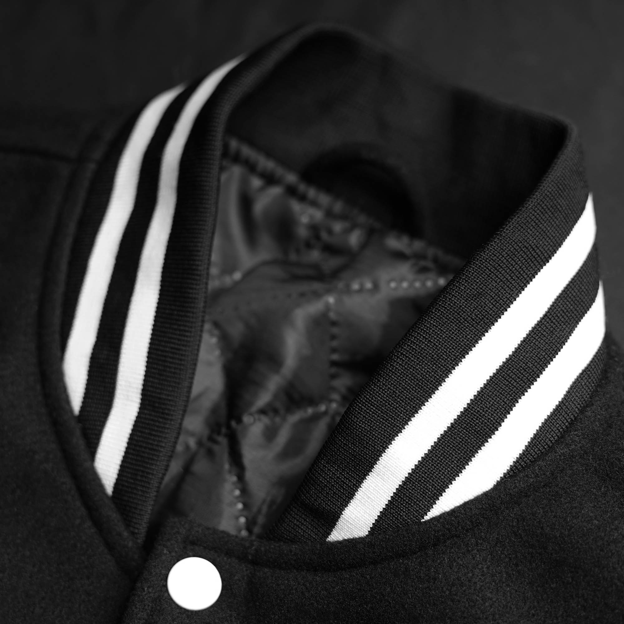 Men's Drop Shoulder Varsity Jacket rib collar