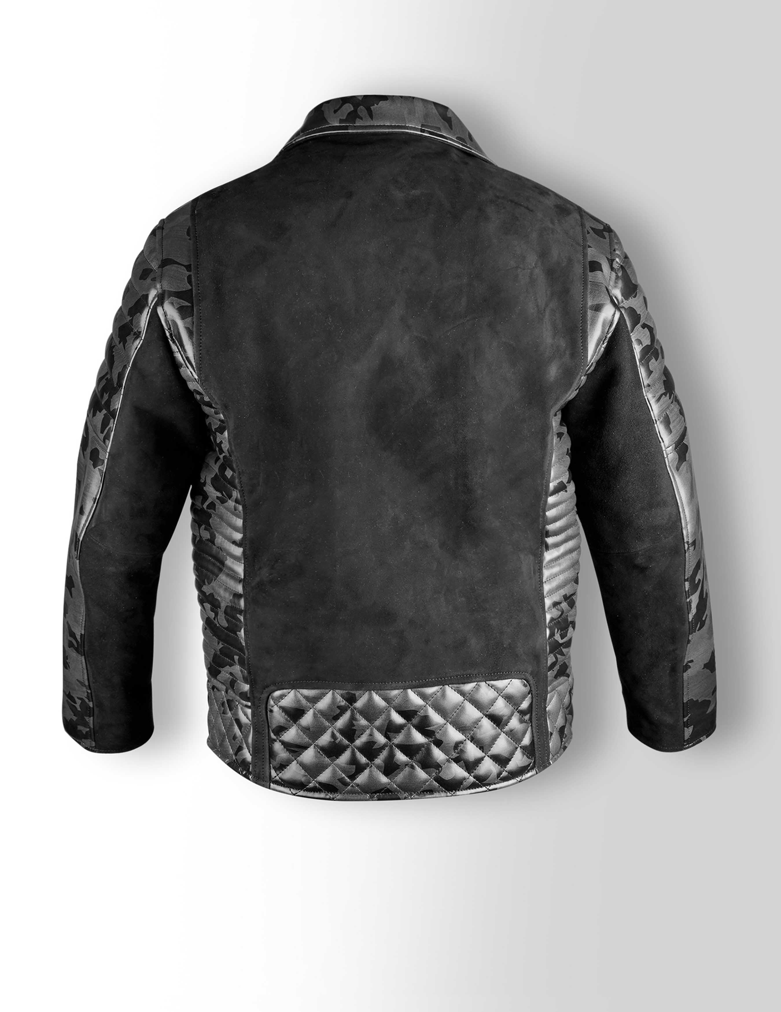 Men's leather Biker jacket back